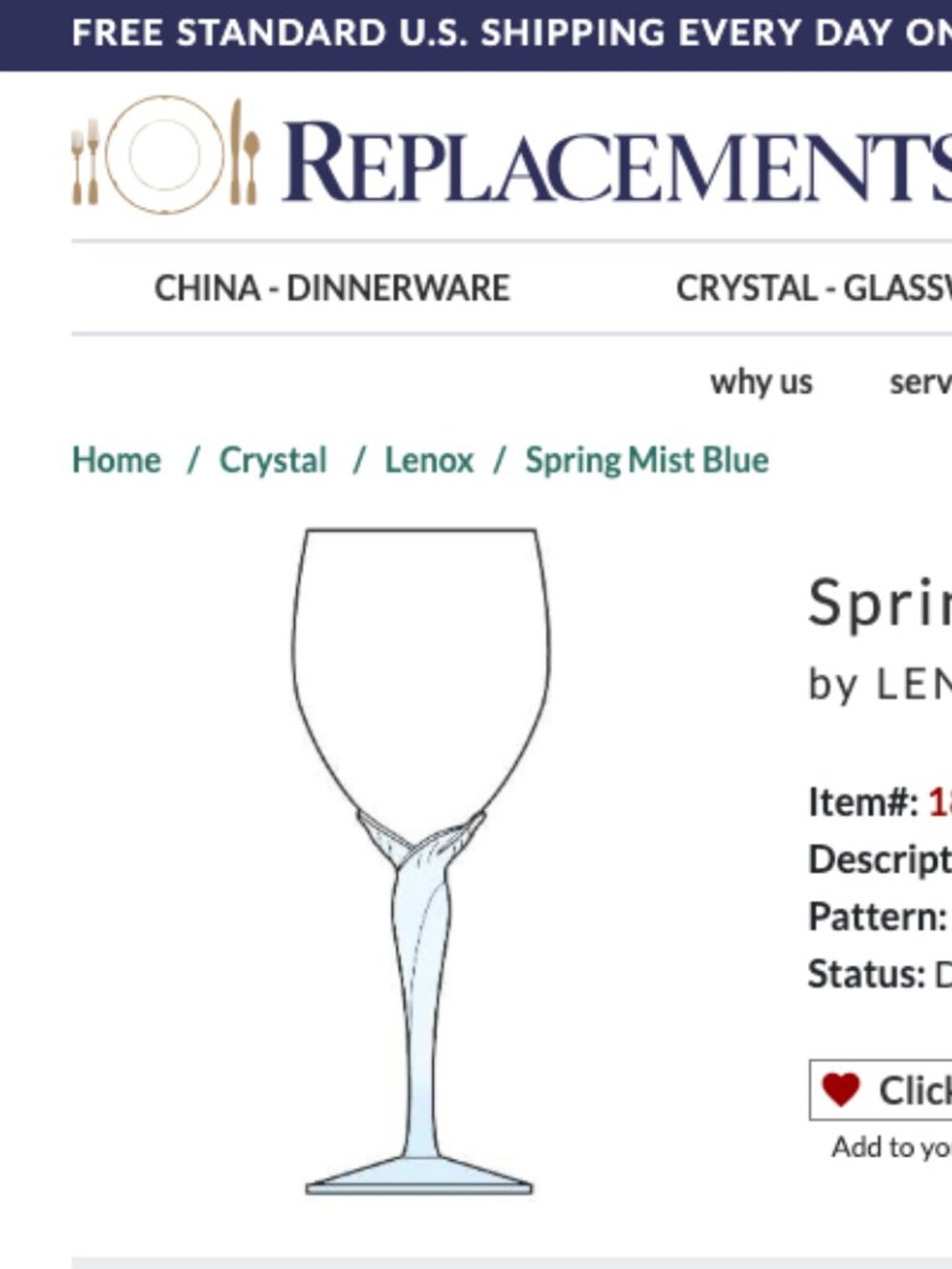 🆕 Lenox Spring Mist Goblet - Picture 7 of 9